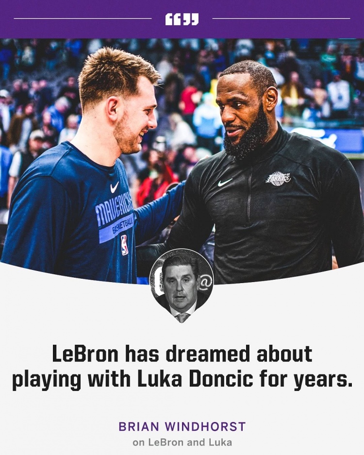 Windhorst：詹姆斯想和東契奇合作已經好幾年了 他特別特別想